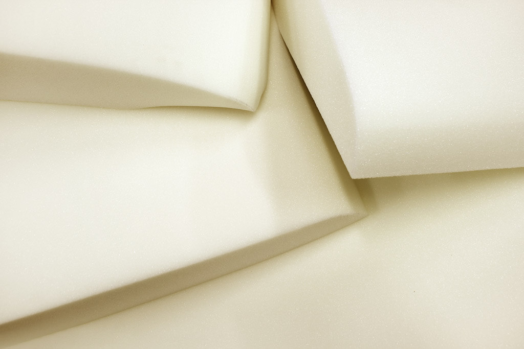 Closeup of custom foam for seating 