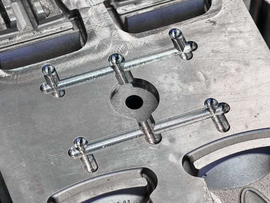 Metal injection mold closeup