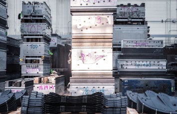 Stacks of aluminum prototype tools