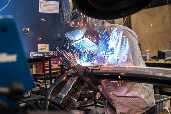 Automotive welding at low-volume metal stamping and fabrication suppliers