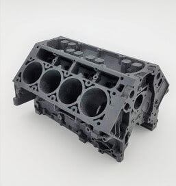 An engine block made by additive manufacturing services        