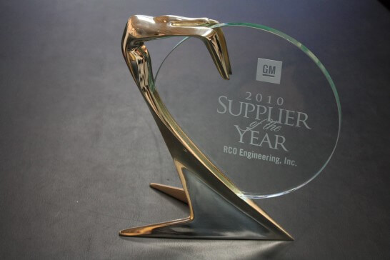 RCO's Supplier of the year award from GM. 