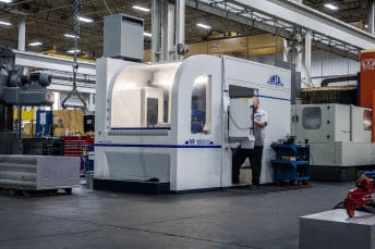 A machine milling tools during a prototype tooling process