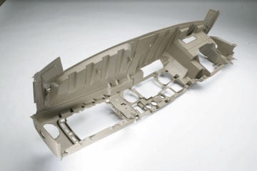 A car dash made by low volume plastic injection molding service