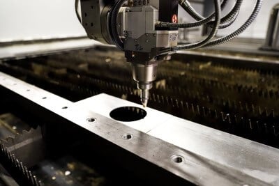 Fiber optic laser at low-volume metal fabrication supplier